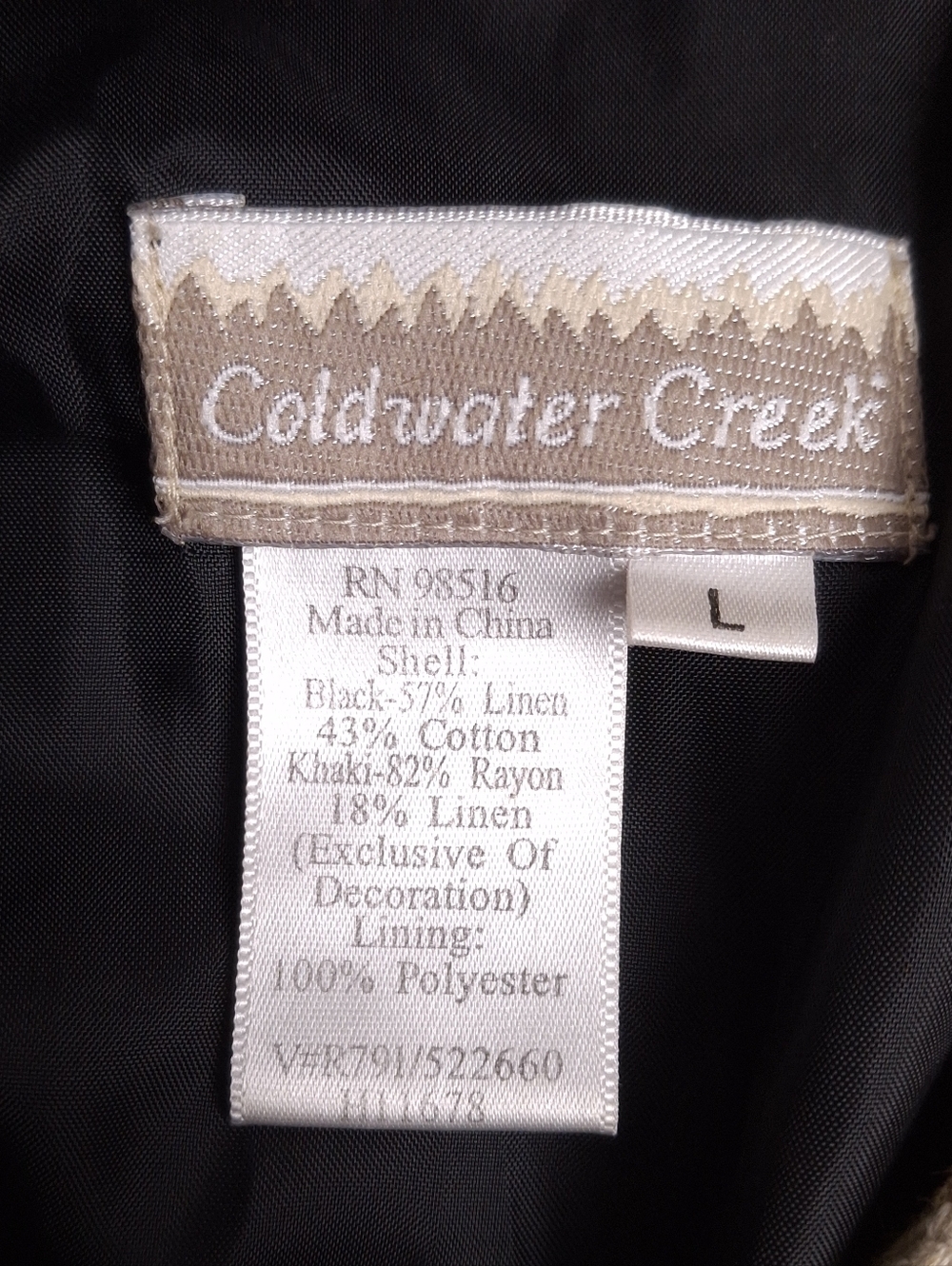 Coldwater Creek linen jacket boho art to wear floral embroidered mixed media - Picture 8 of 12